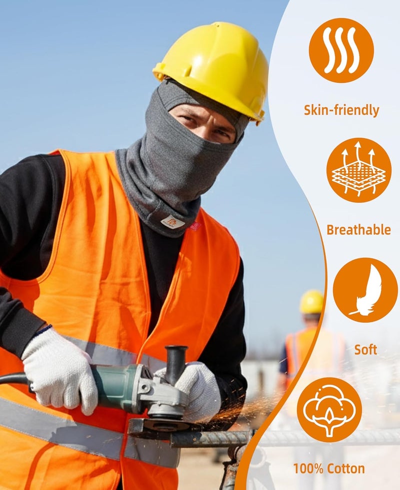 BOCOMAL FR Flame Resistant Balaclava Face Mask Arc Rated NFPA2112 CAT2 Helmet Liner Covering Hood for Welding - Image 4